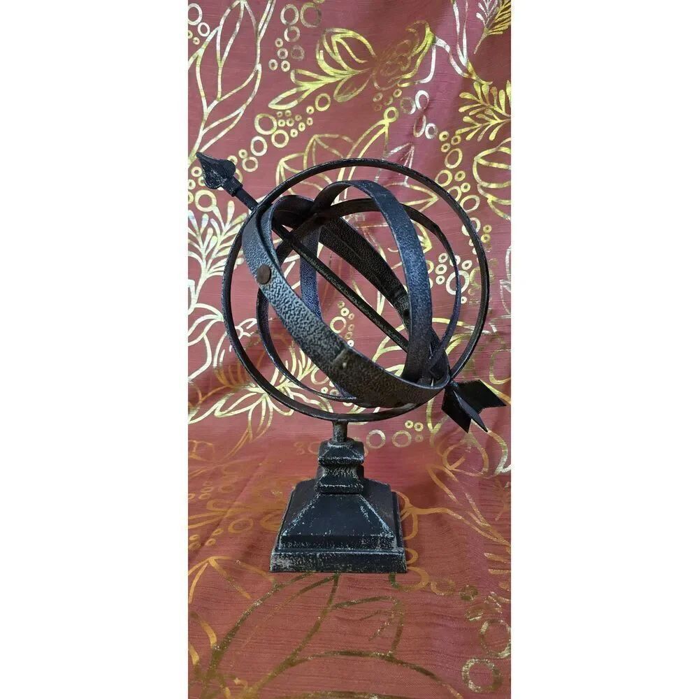 vintage cast iron armillary sphere sundial